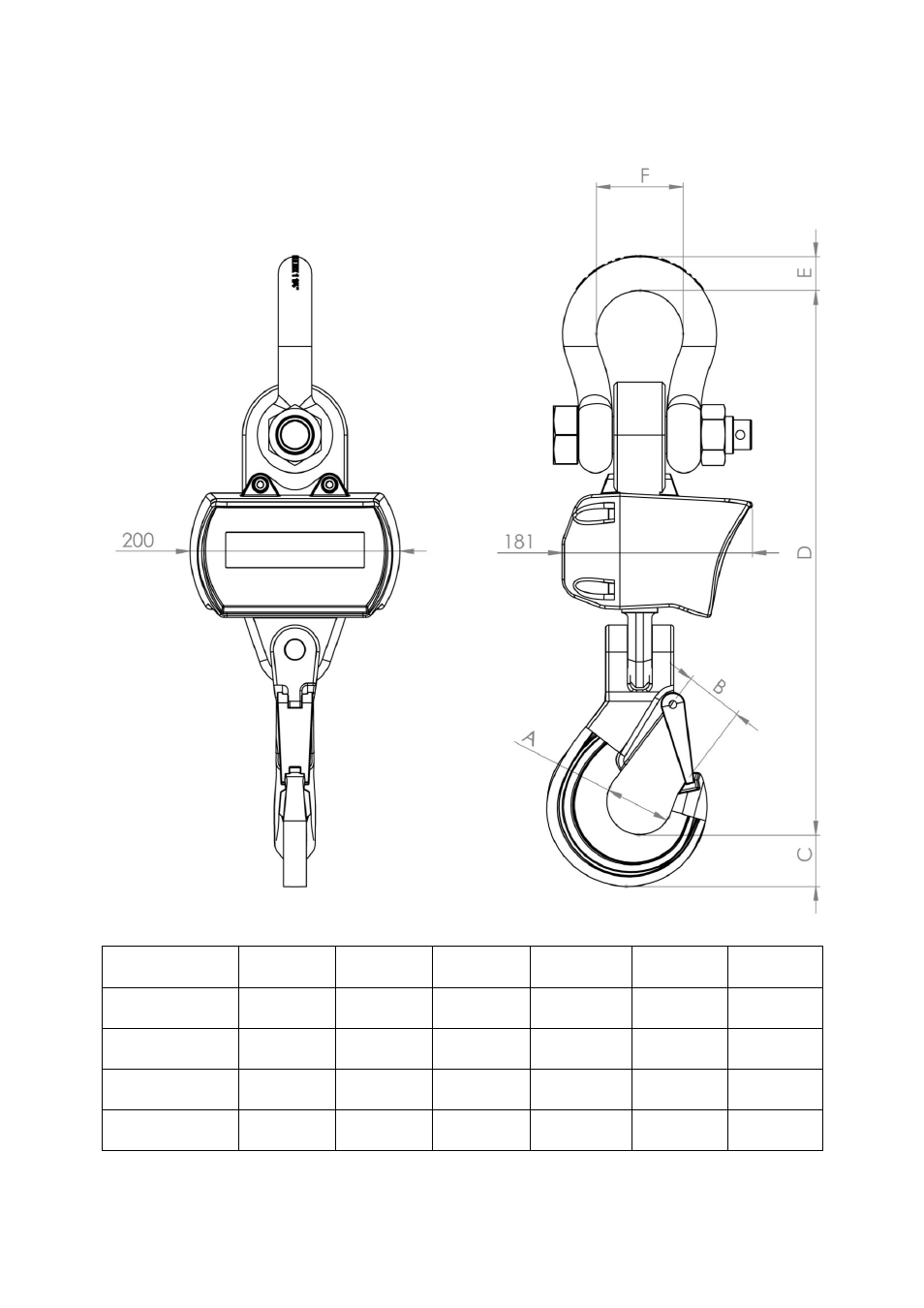 1 dimensions (mm) | KERN & SOHN HTS 10T-3AM User Manual | Page 5 / 33