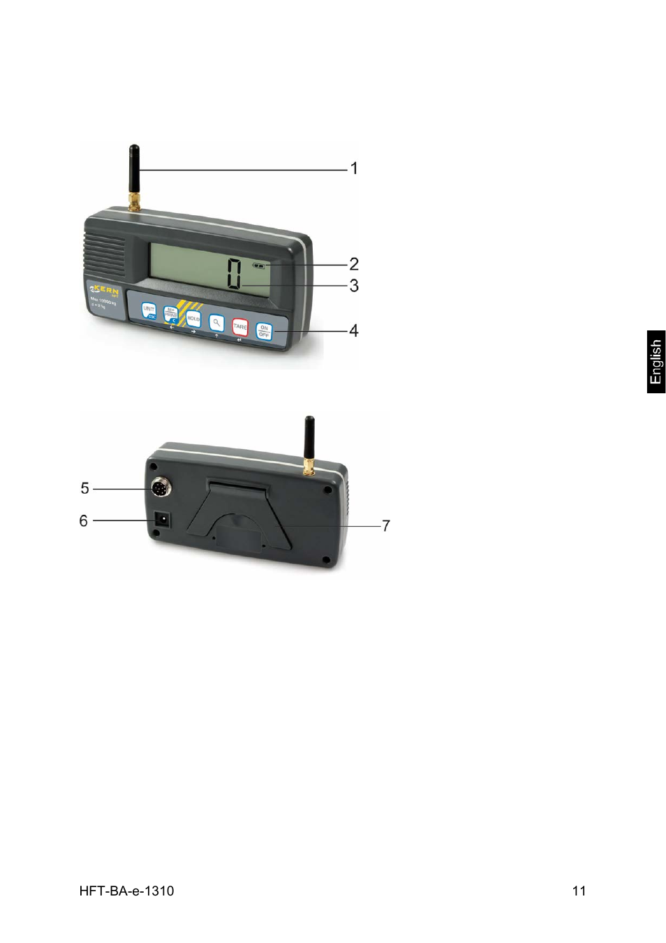 2 appliance overview display unit | KERN & SOHN HFT 15T5 User Manual | Page 11 / 45