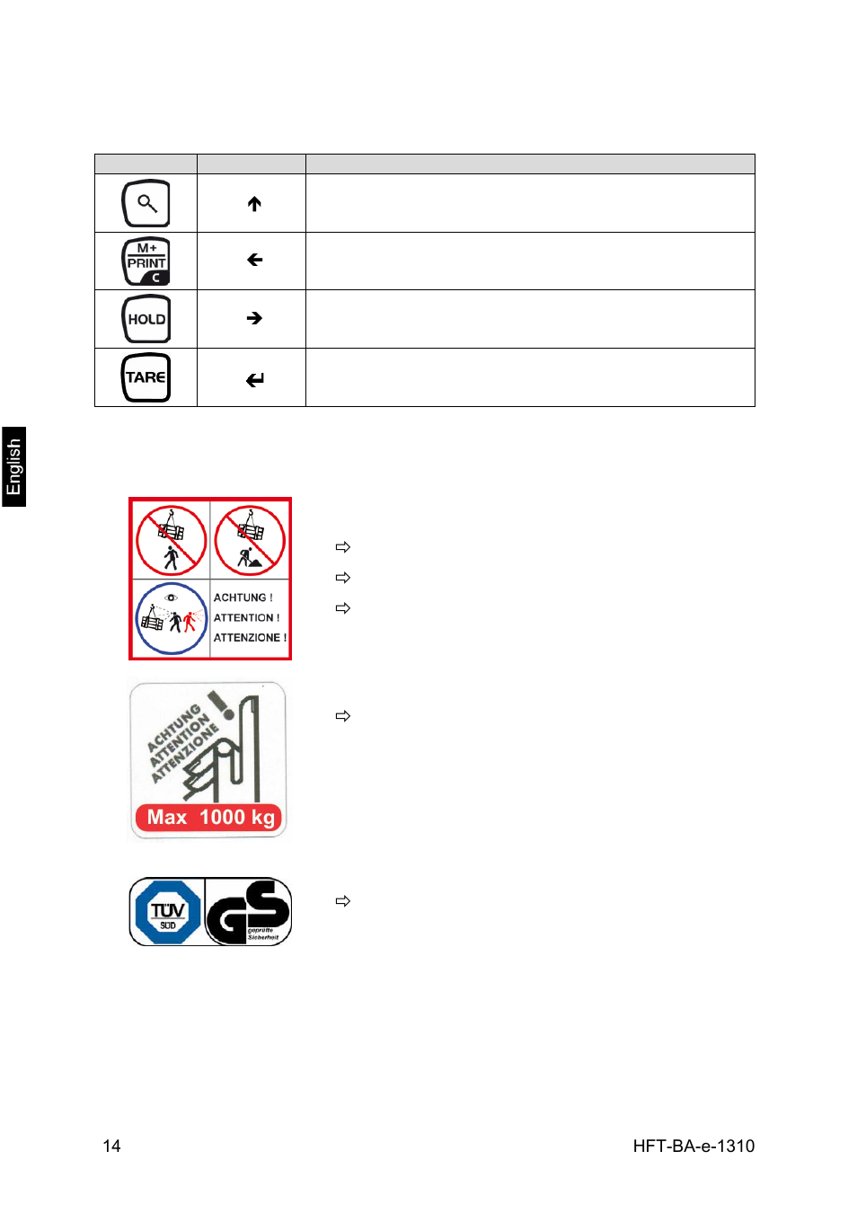 5 numerical input via the navigation buttons, 6 label | KERN & SOHN HFT 15T5 User Manual | Page 14 / 45