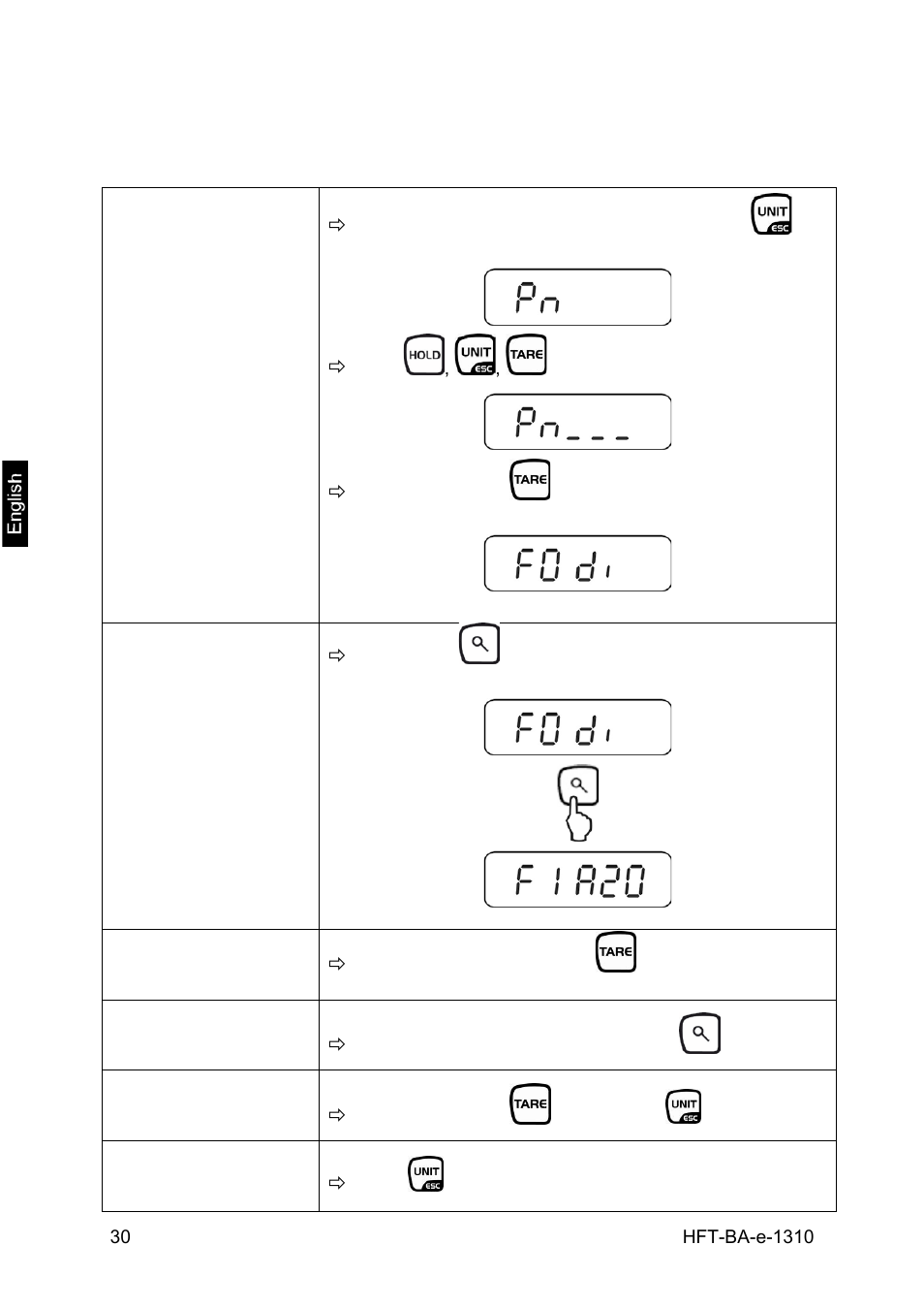 6 menu, 1 navigation in the menu | KERN & SOHN HFT 15T5 User Manual | Page 30 / 45