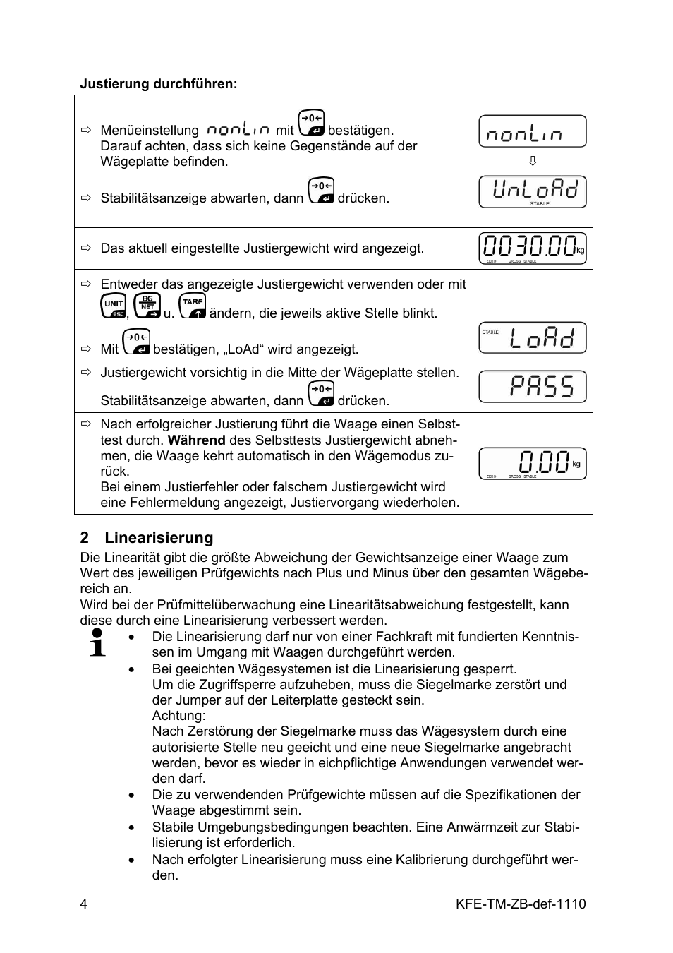 2 linearisierung | KERN & SOHN KFE-TM Addendum User Manual | Page 4 / 13