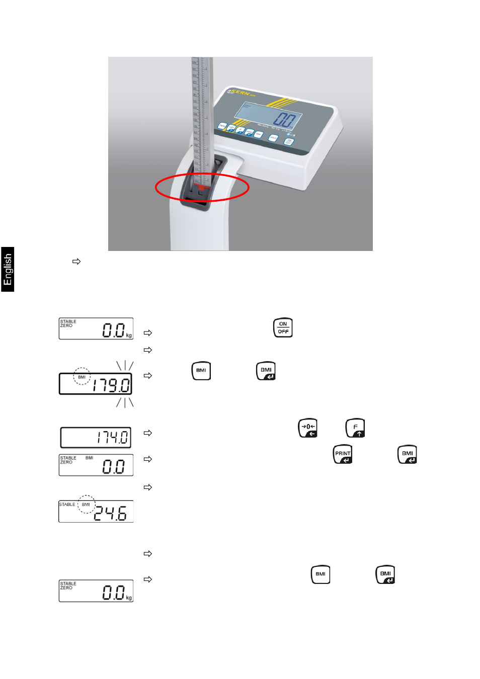 2 calculating body mass index | KERN & SOHN MPE 250K100HM User Manual | Page 34 / 55