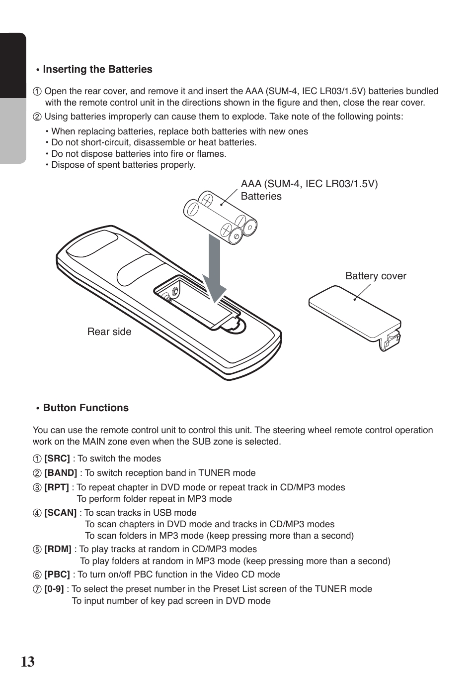 1 english | Clarion VRX578RUSB User Manual | Page 12 / 68