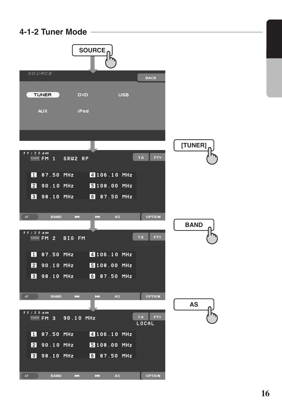 1 english, 1-2 tuner mode | Clarion VRX578RUSB User Manual | Page 15 / 68