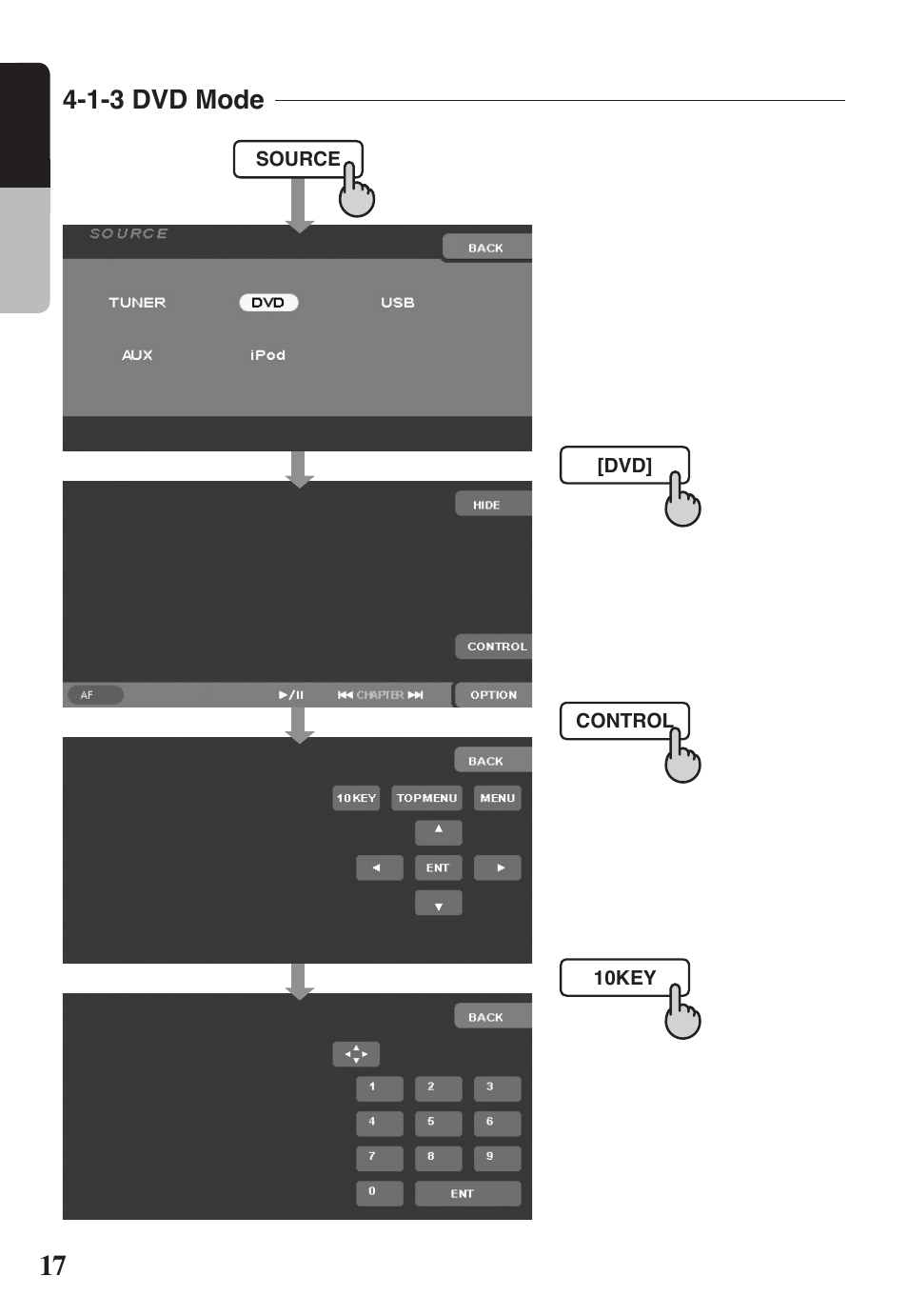 1 english, 1-3 dvd mode | Clarion VRX578RUSB User Manual | Page 16 / 68