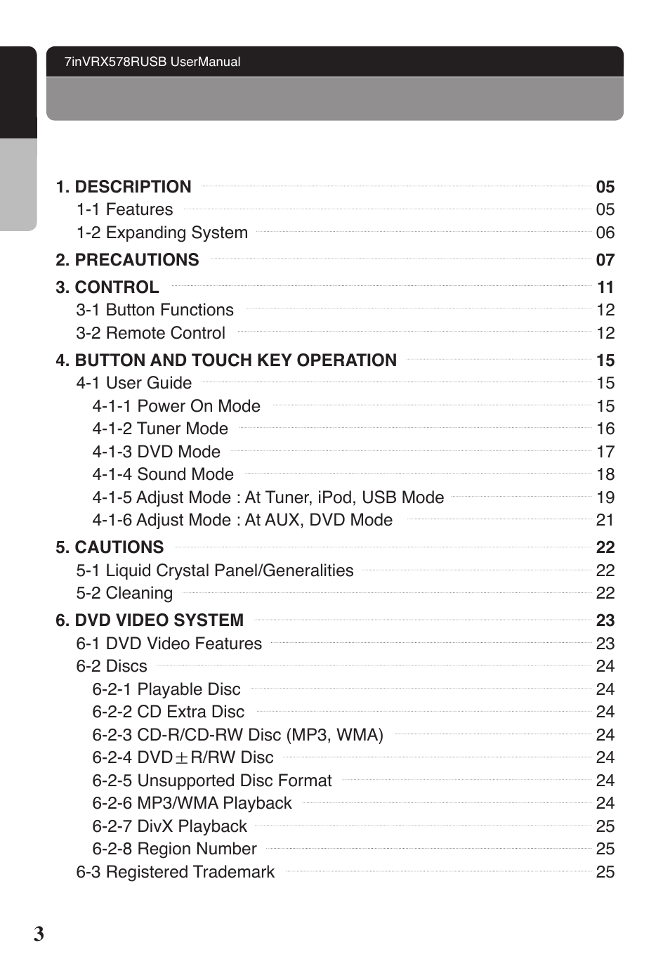 Clarion VRX578RUSB User Manual | Page 2 / 68