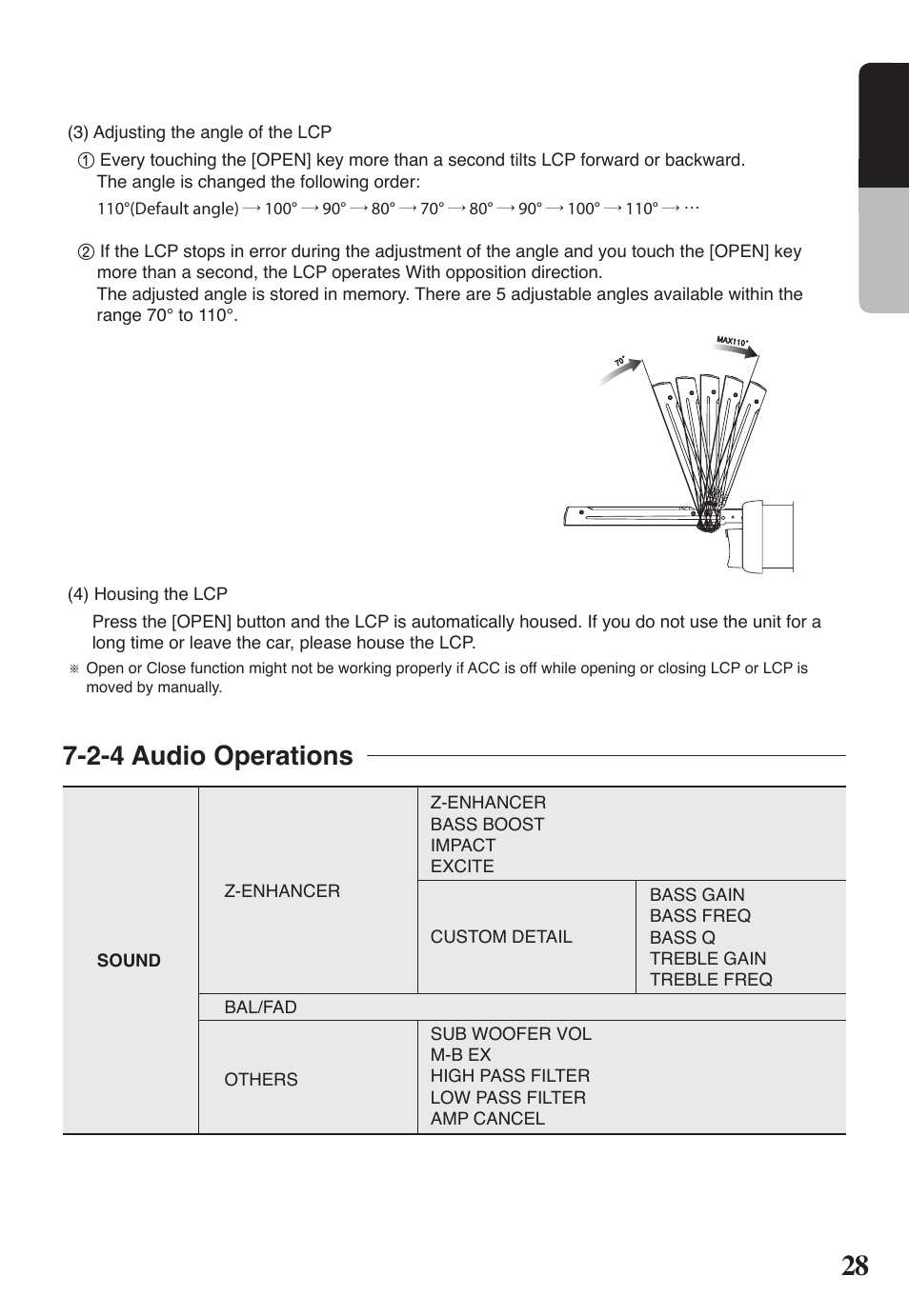 2 english, 2-4 audio operations | Clarion VRX578RUSB User Manual | Page 27 / 68