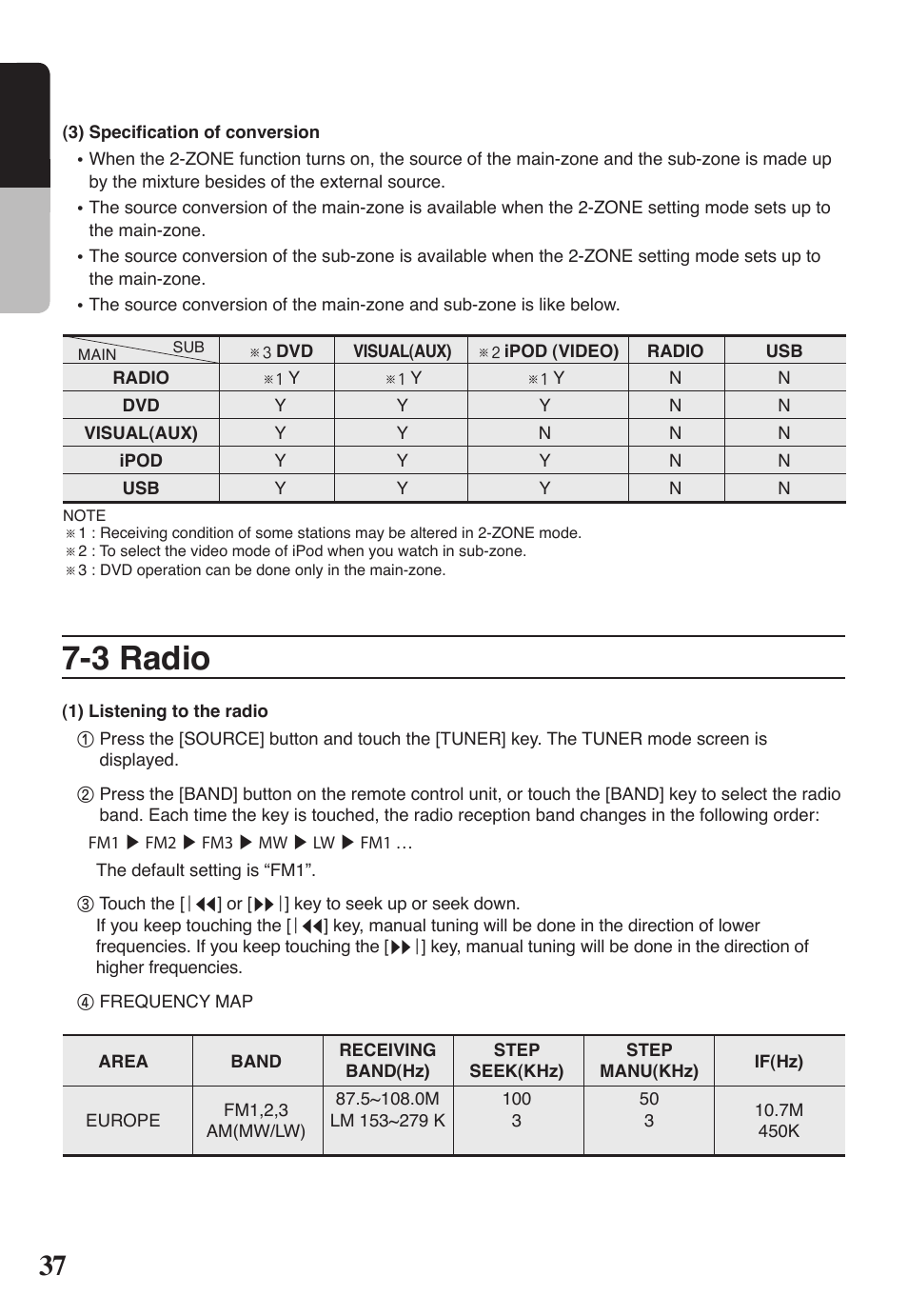 3 radio, English | Clarion VRX578RUSB User Manual | Page 36 / 68