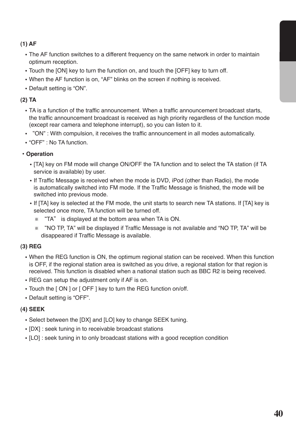 0 english | Clarion VRX578RUSB User Manual | Page 39 / 68