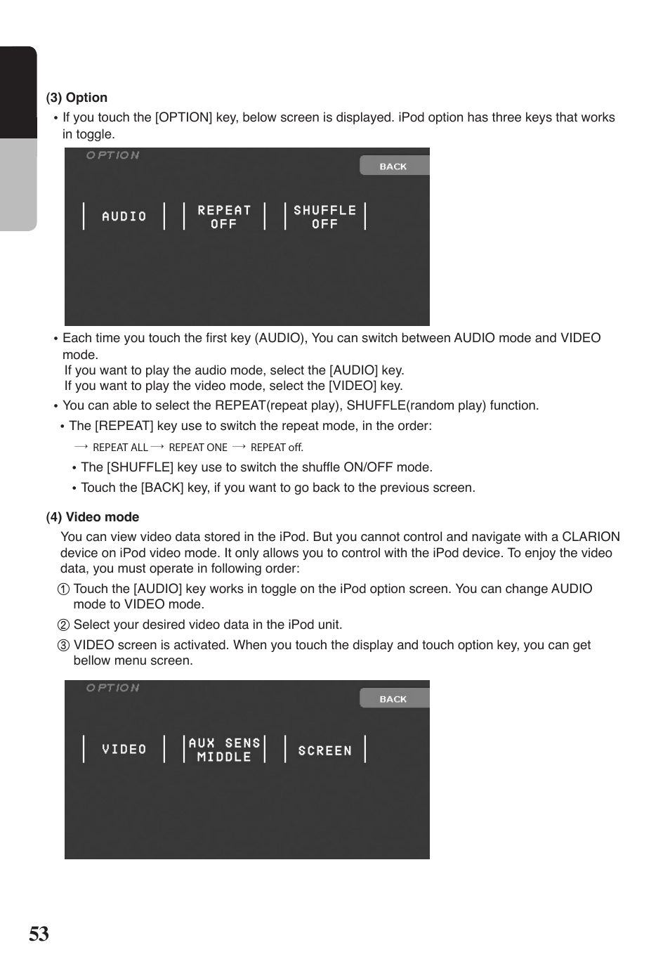 English | Clarion VRX578RUSB User Manual | Page 52 / 68