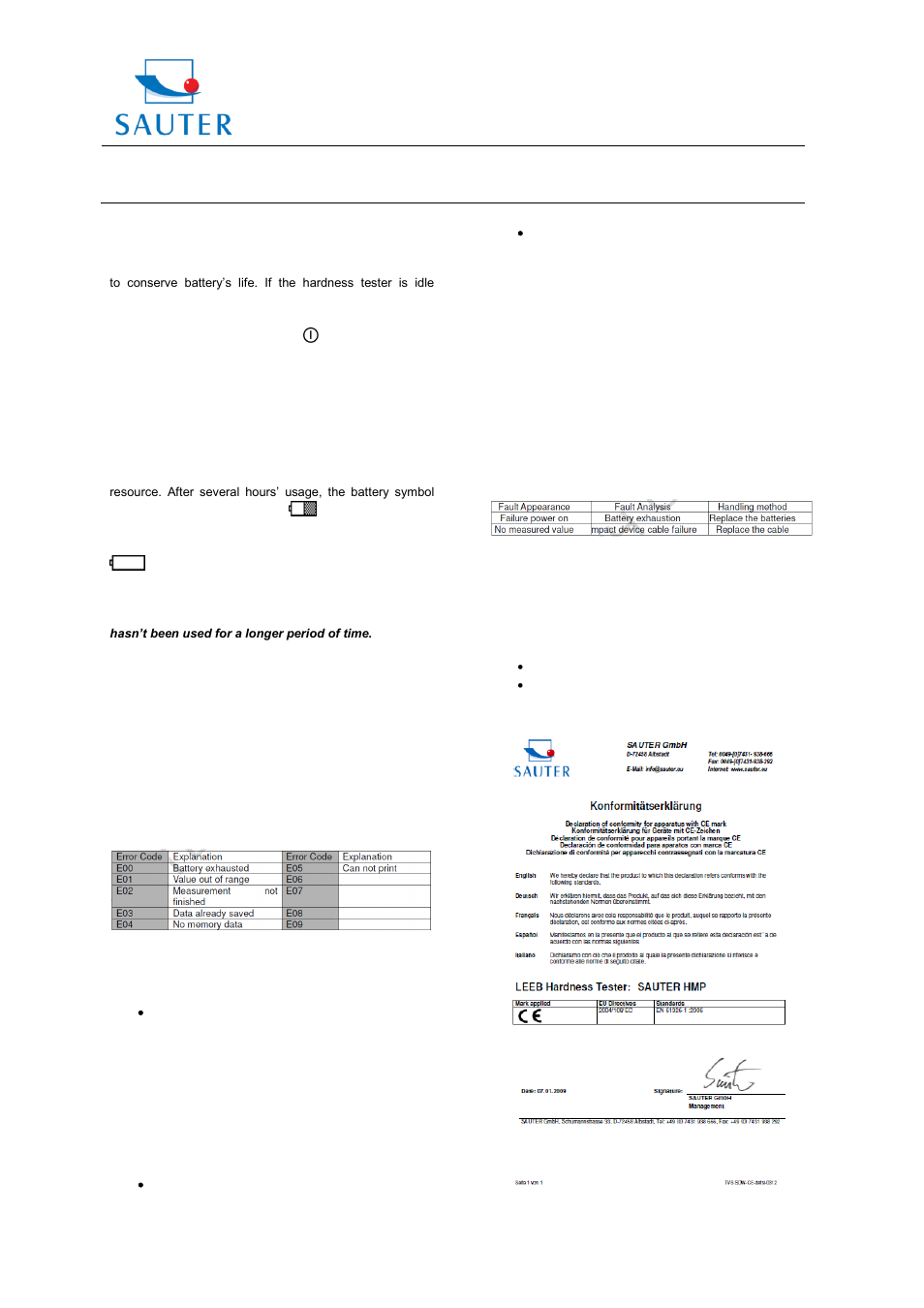 Instruction manual hmp, Sauter gmbh | KERN & SOHN HMP User Manual | Page 7 / 10