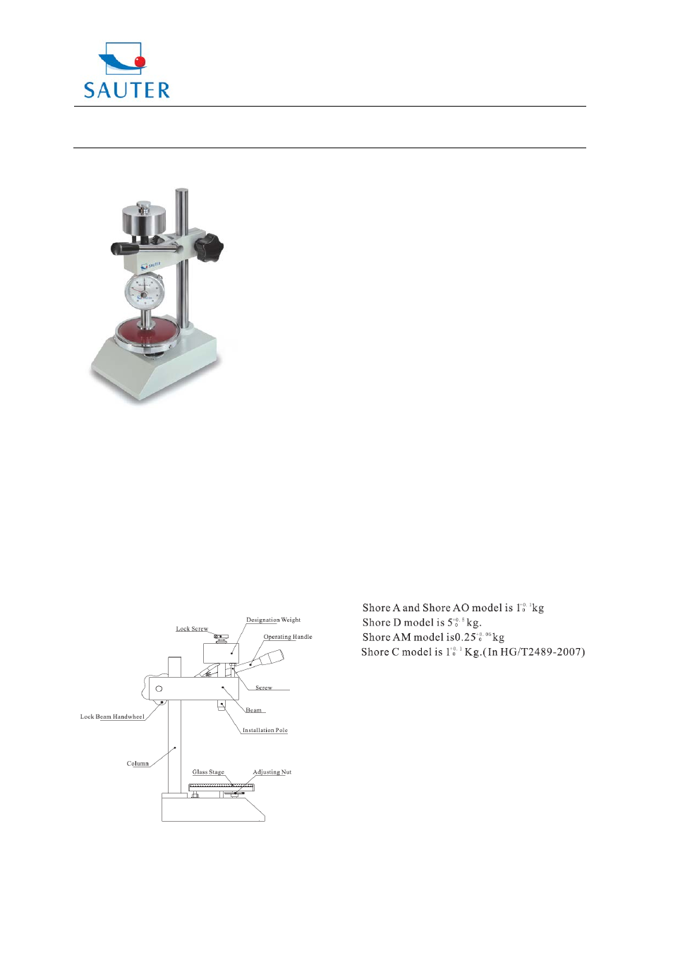 Instruction manual hb & ti, Sauter gmbh, Shore durometer test stand | KERN & SOHN HB User Manual | Page 2 / 2
