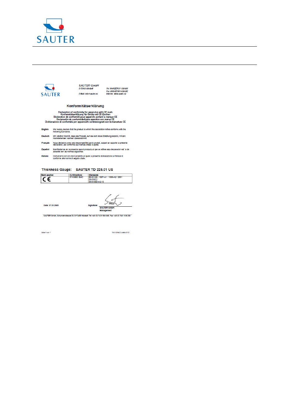Instruction manual td_us | KERN & SOHN TD 225-0.1US User Manual | Page 3 / 3