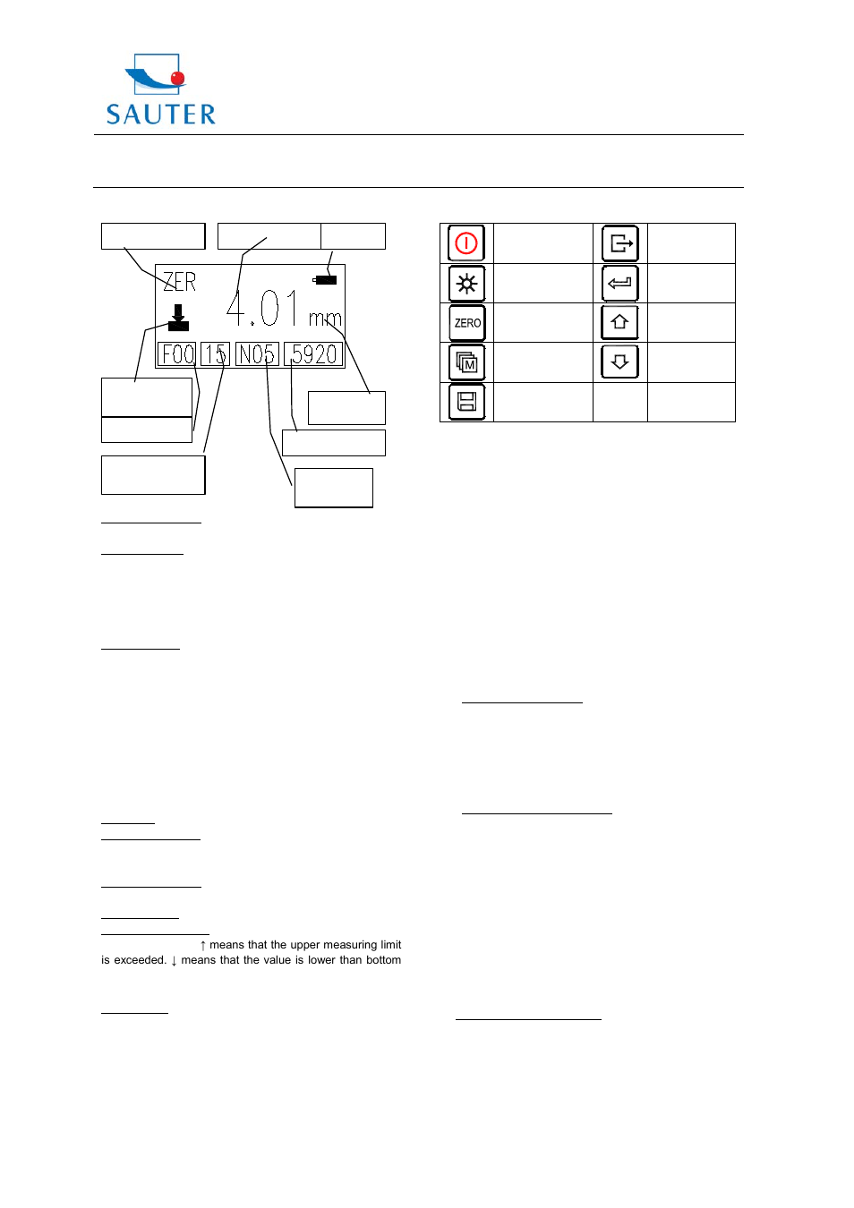 Instruction manual tu_us, Sauter gmbh | KERN & SOHN TU 300-0.01US User Manual | Page 3 / 11