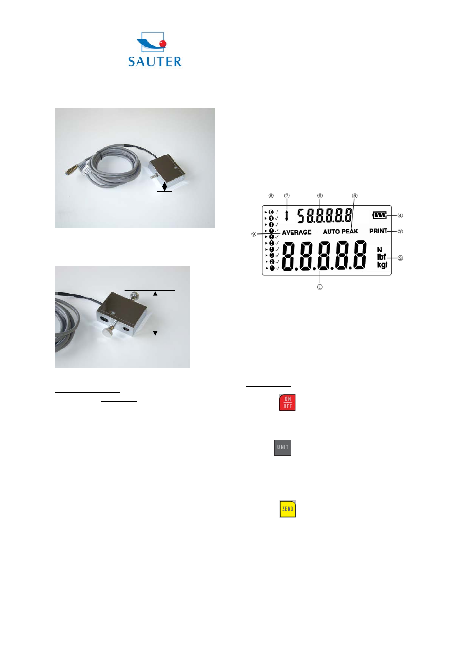 Sauter gmbh | KERN & SOHN FH 500 EXT User Manual | Page 2 / 6