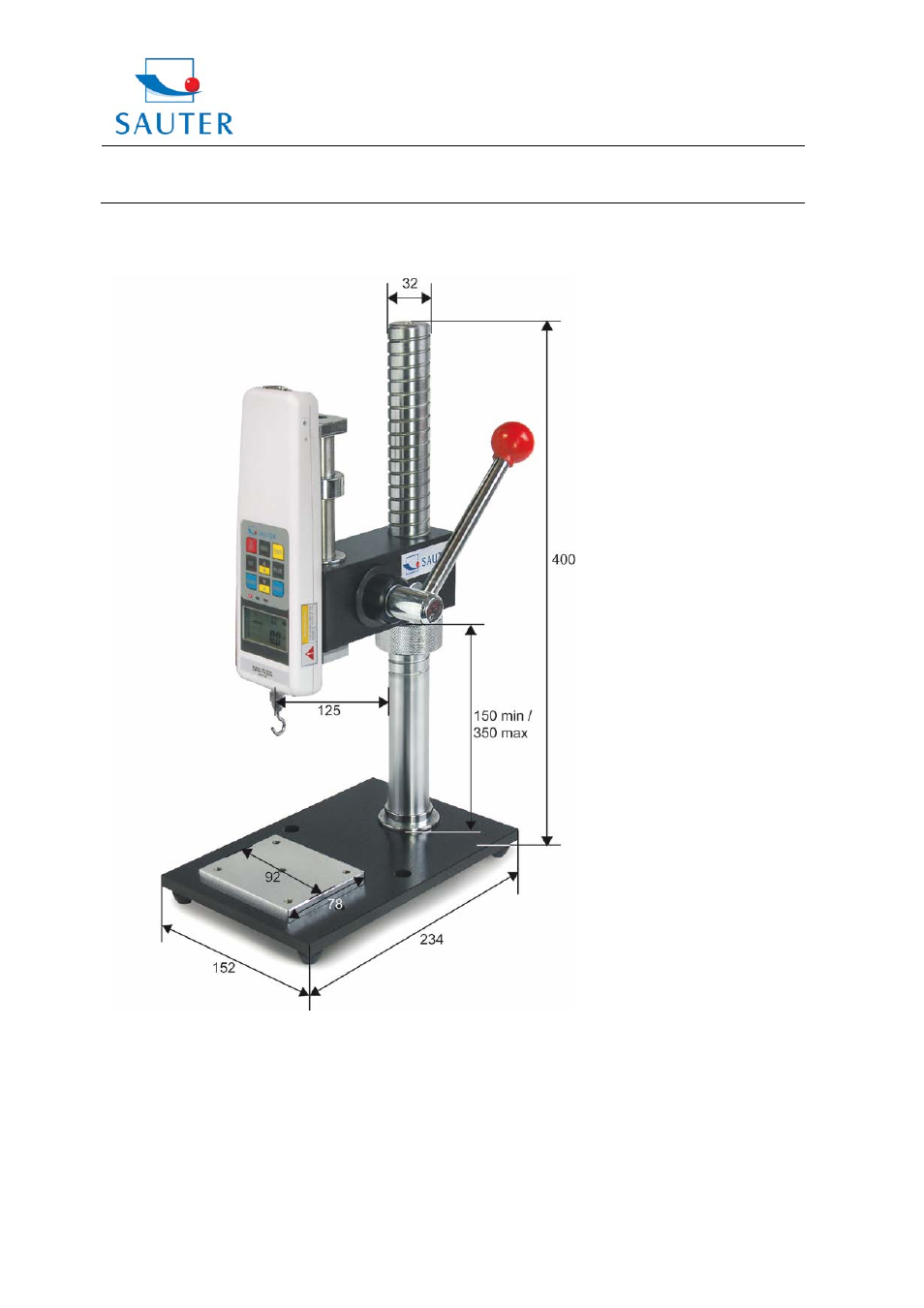 Instruction manual tvp, Sauter gmbh | KERN & SOHN TVP-L User Manual | Page 2 / 2