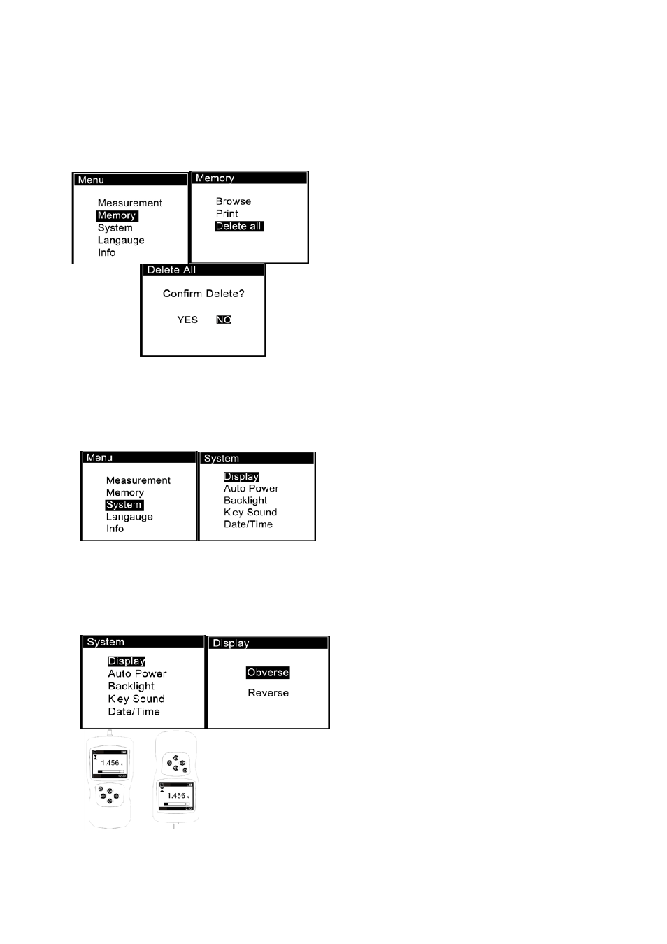 3 delete all, 4 system, 1 display | KERN & SOHN FC 10 User Manual | Page 10 / 19