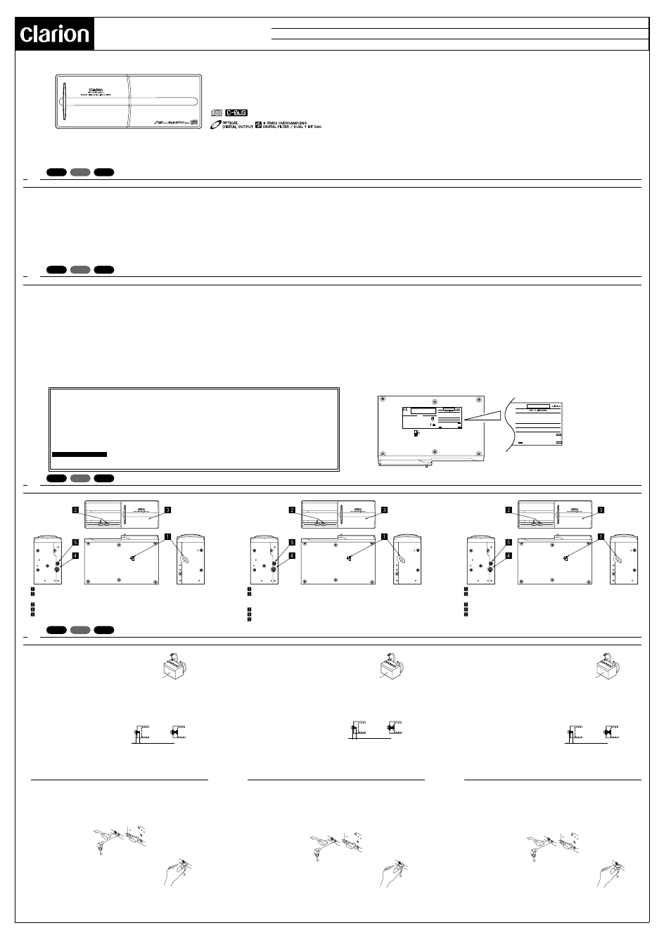 Clarion CDC1235 User Manual | 4 pages