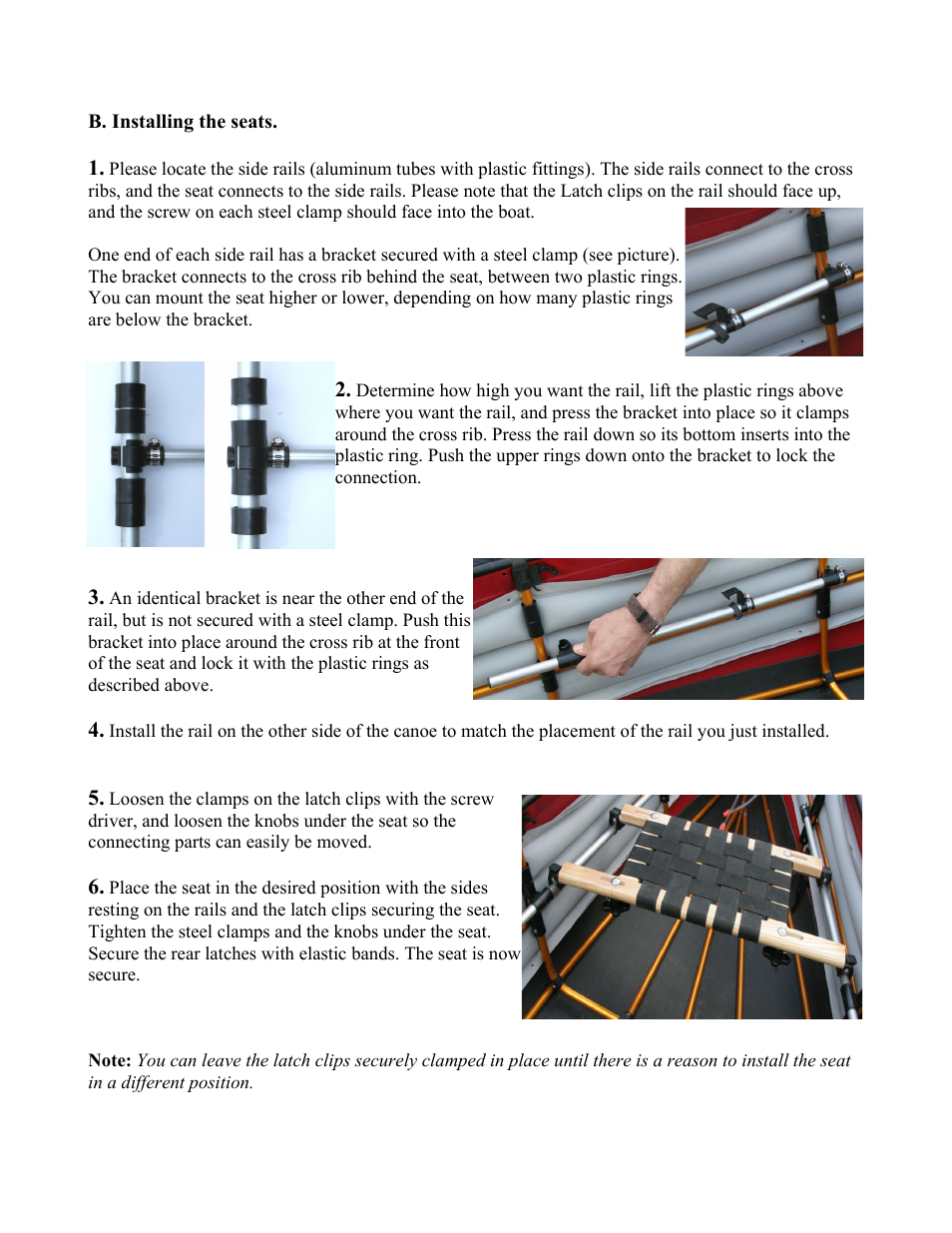 KERO Bench Seat for PakCanoes User Manual | Page 2 / 3