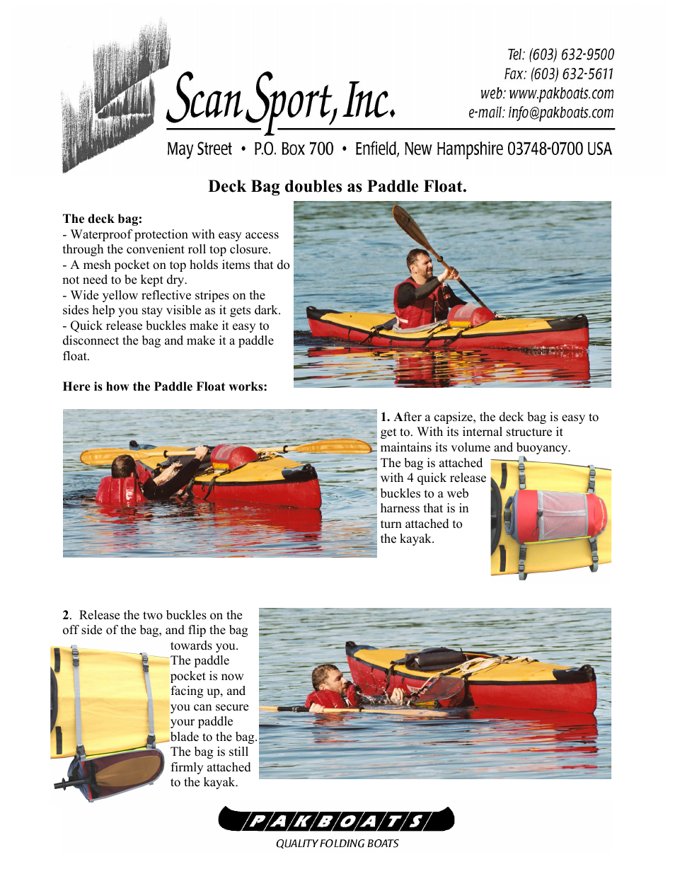 KERO Deck Bag User Manual | 2 pages