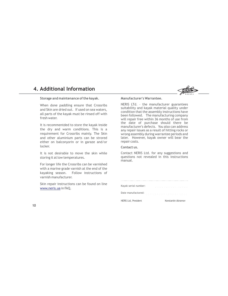 4 additional information | KERO Neris 2 User Manual | Page 11 / 12