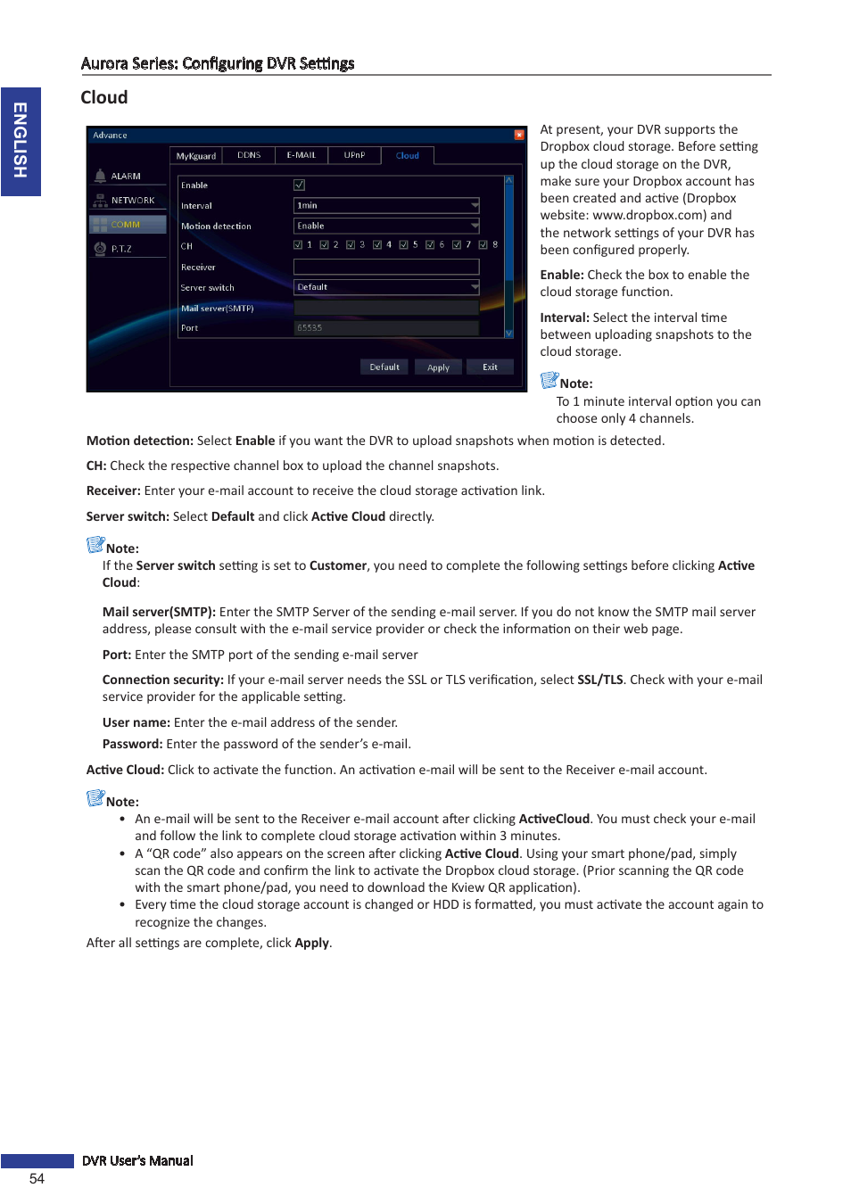 Cloud | KGUARD Security AR 1621-2CKT001 User Manual | Page 54 / 81