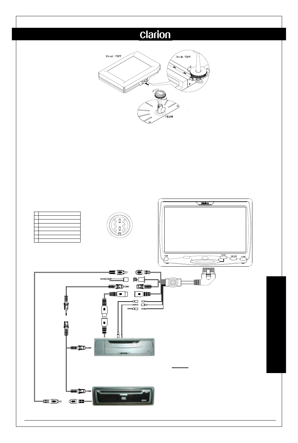Ns tallation | Clarion VMA633 User Manual | Page 5 / 6