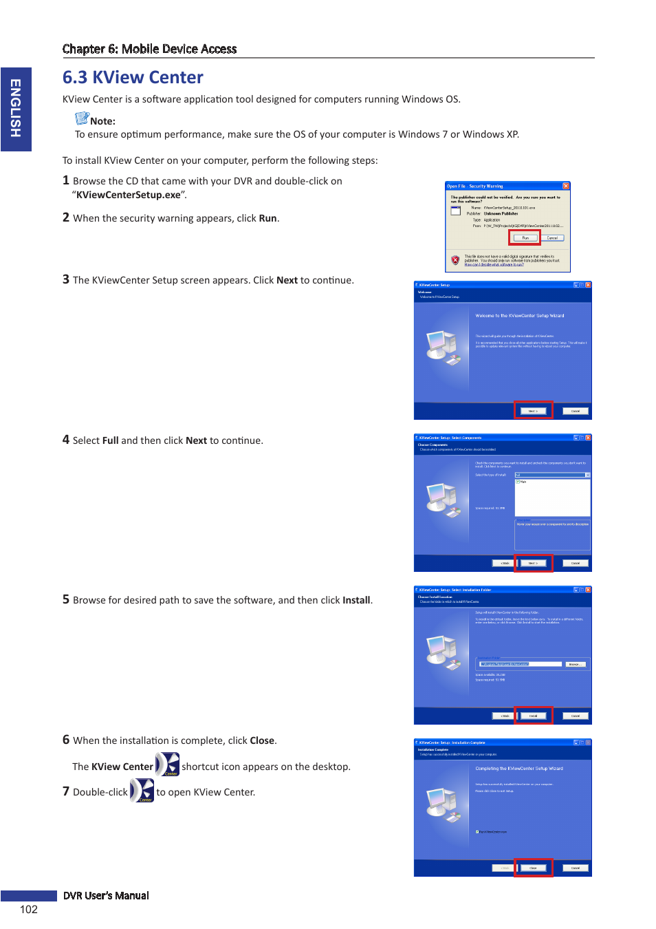 3 kview center | KGUARD Security BR1611P User Manual | Page 102 / 107