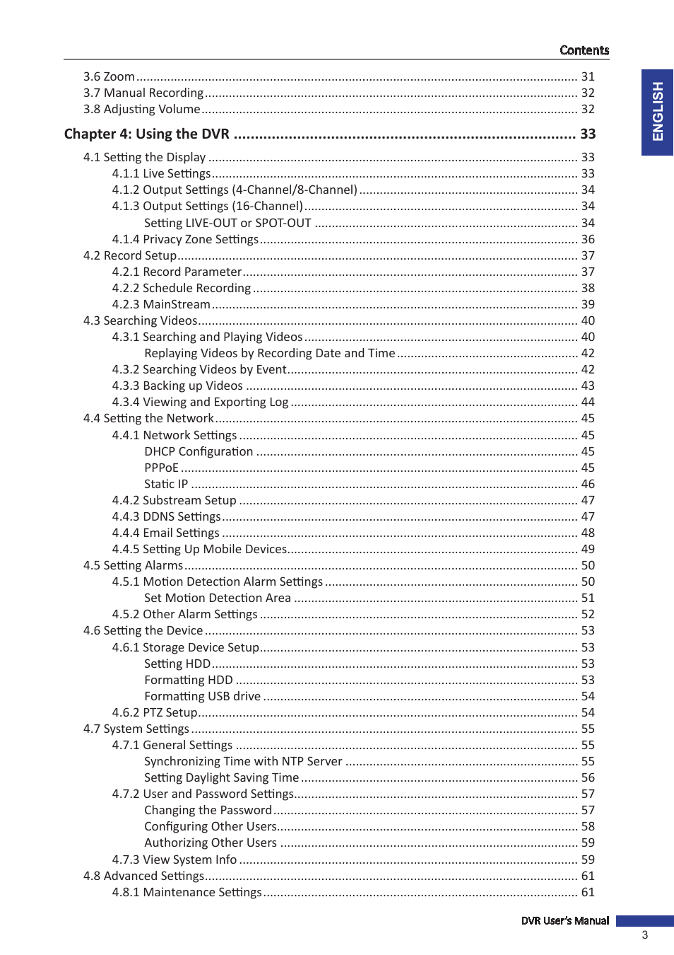KGUARD Security BR1611P User Manual | Page 3 / 107