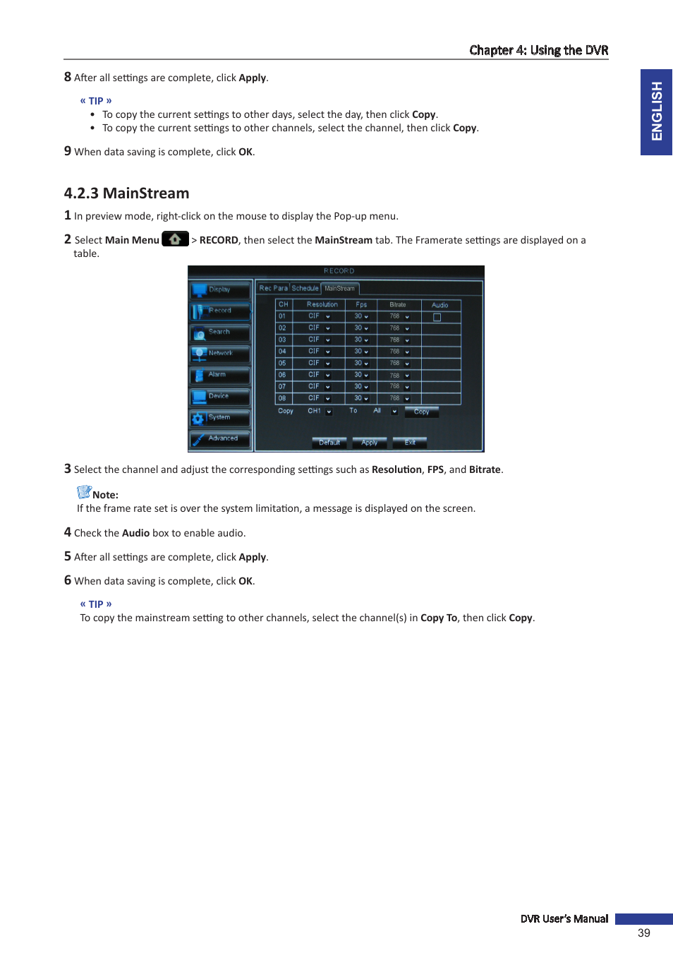3 mainstream | KGUARD Security BR1611P User Manual | Page 39 / 107