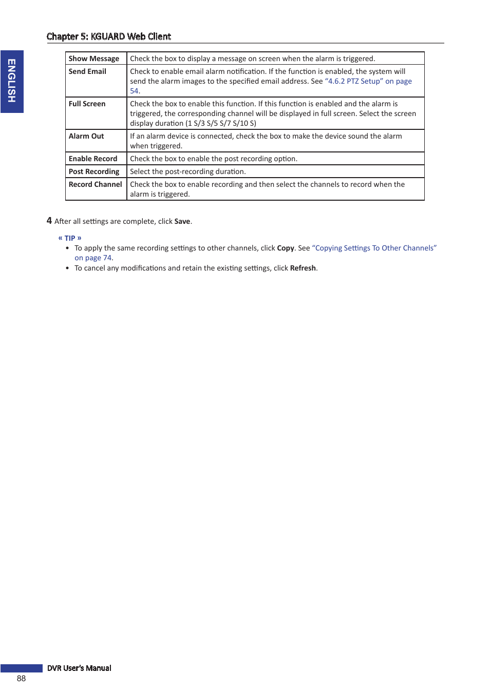 KGUARD Security BR1611P User Manual | Page 88 / 107