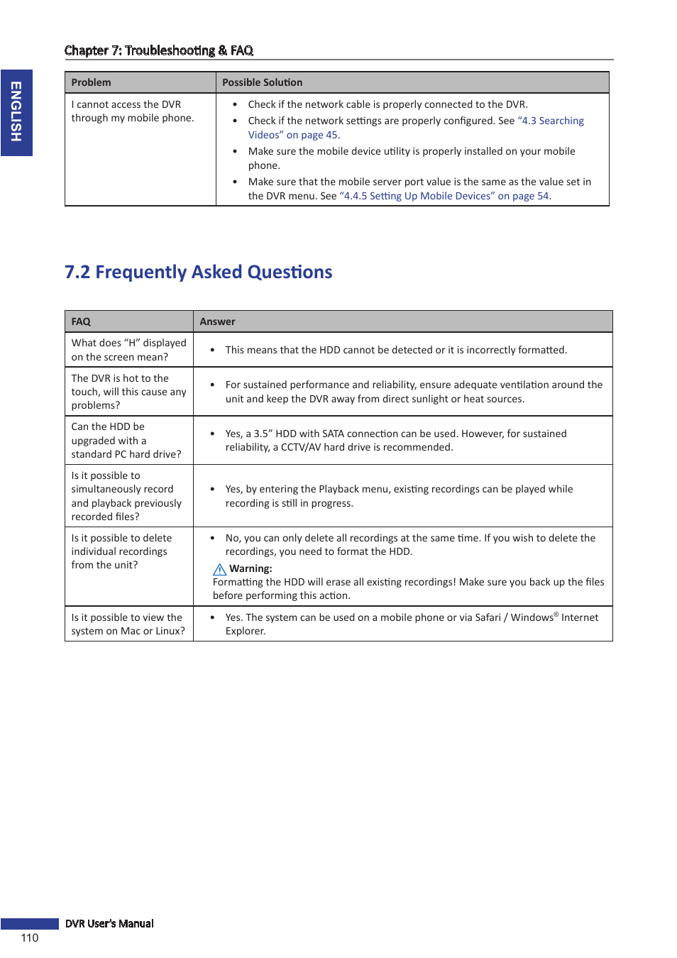 2 frequently asked questions | KGUARD Security BR1601 User Manual | Page 110 / 113