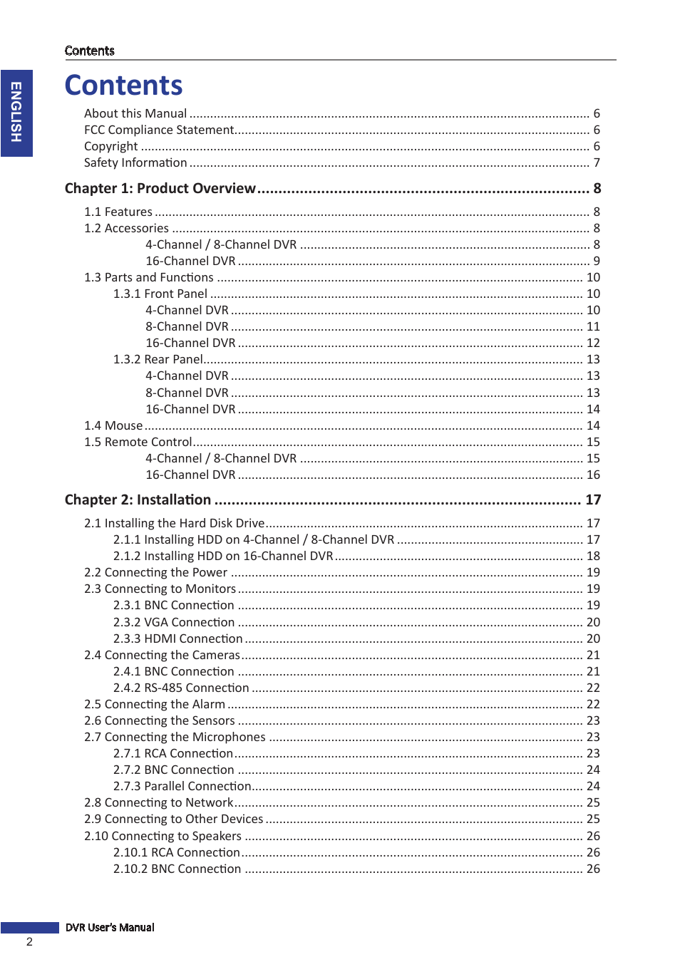 KGUARD Security BR1601 User Manual | Page 2 / 113
