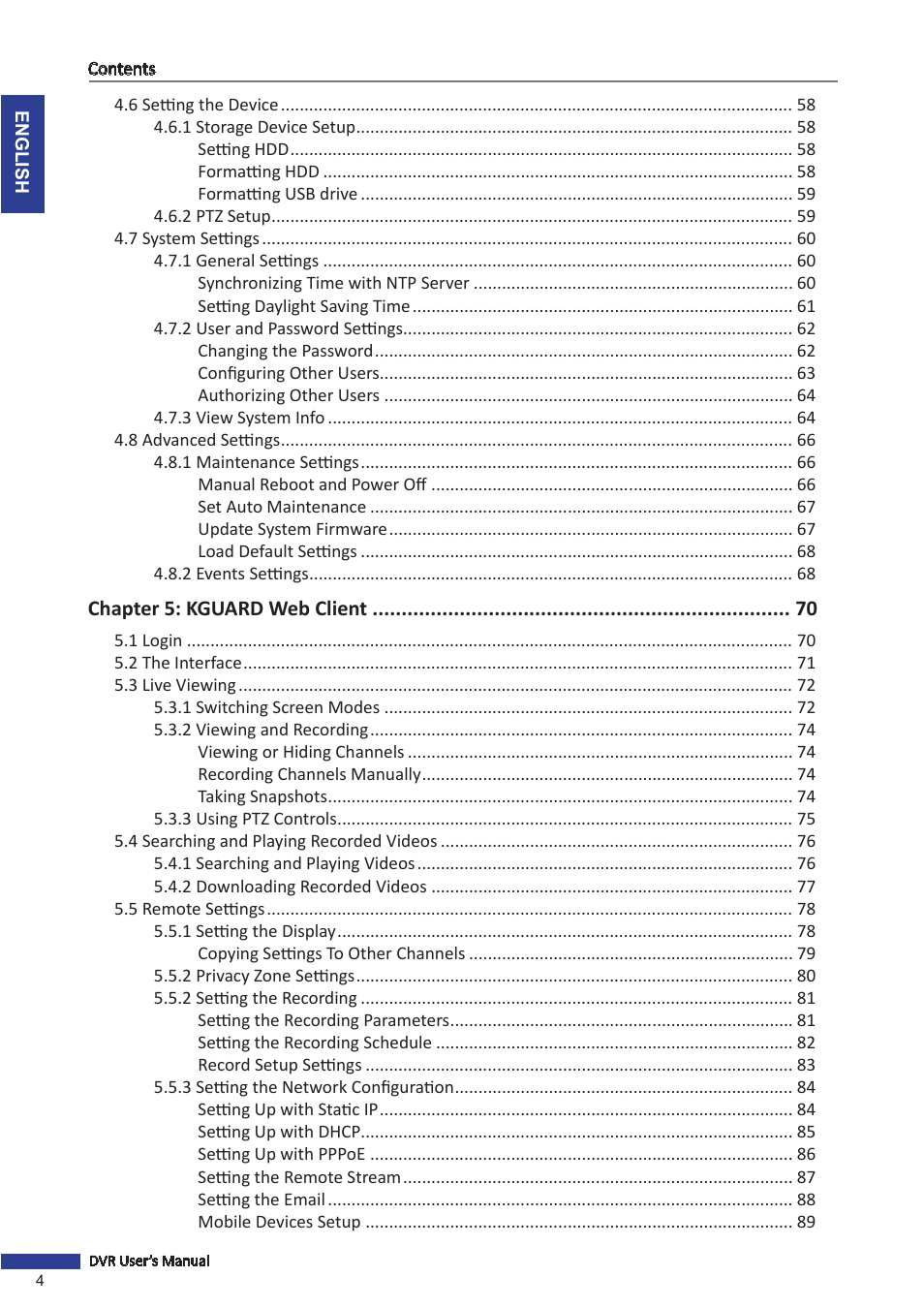 KGUARD Security BR1601 User Manual | Page 4 / 113
