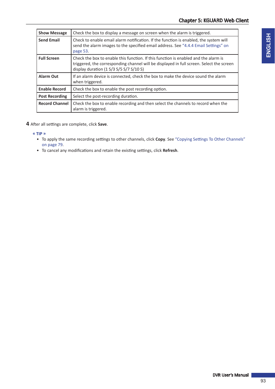 KGUARD Security BR1601 User Manual | Page 93 / 113