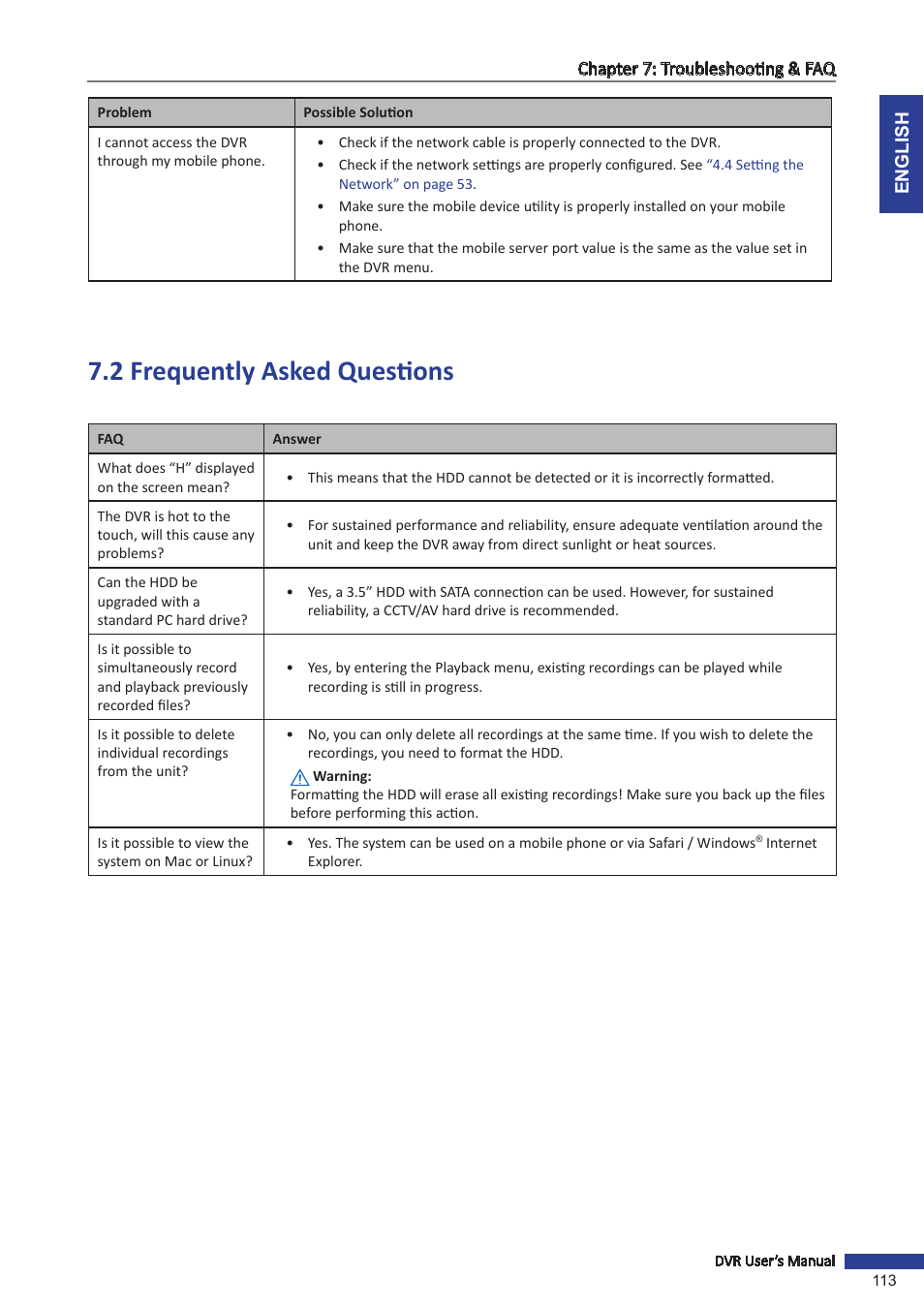 2 frequently asked questions | KGUARD Security BR1621 User Manual | Page 113 / 116