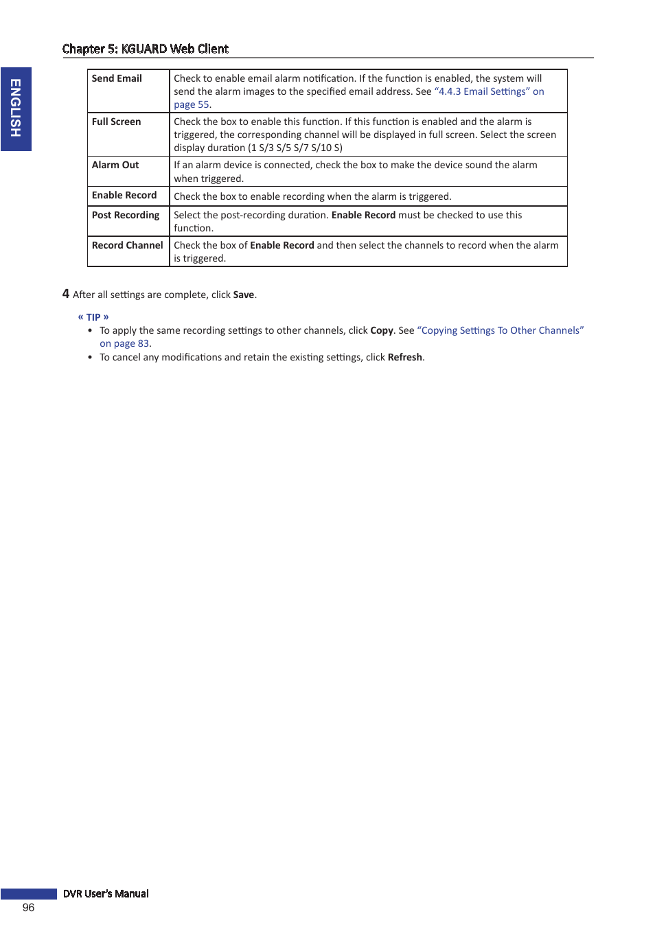 KGUARD Security BR1621 User Manual | Page 96 / 116