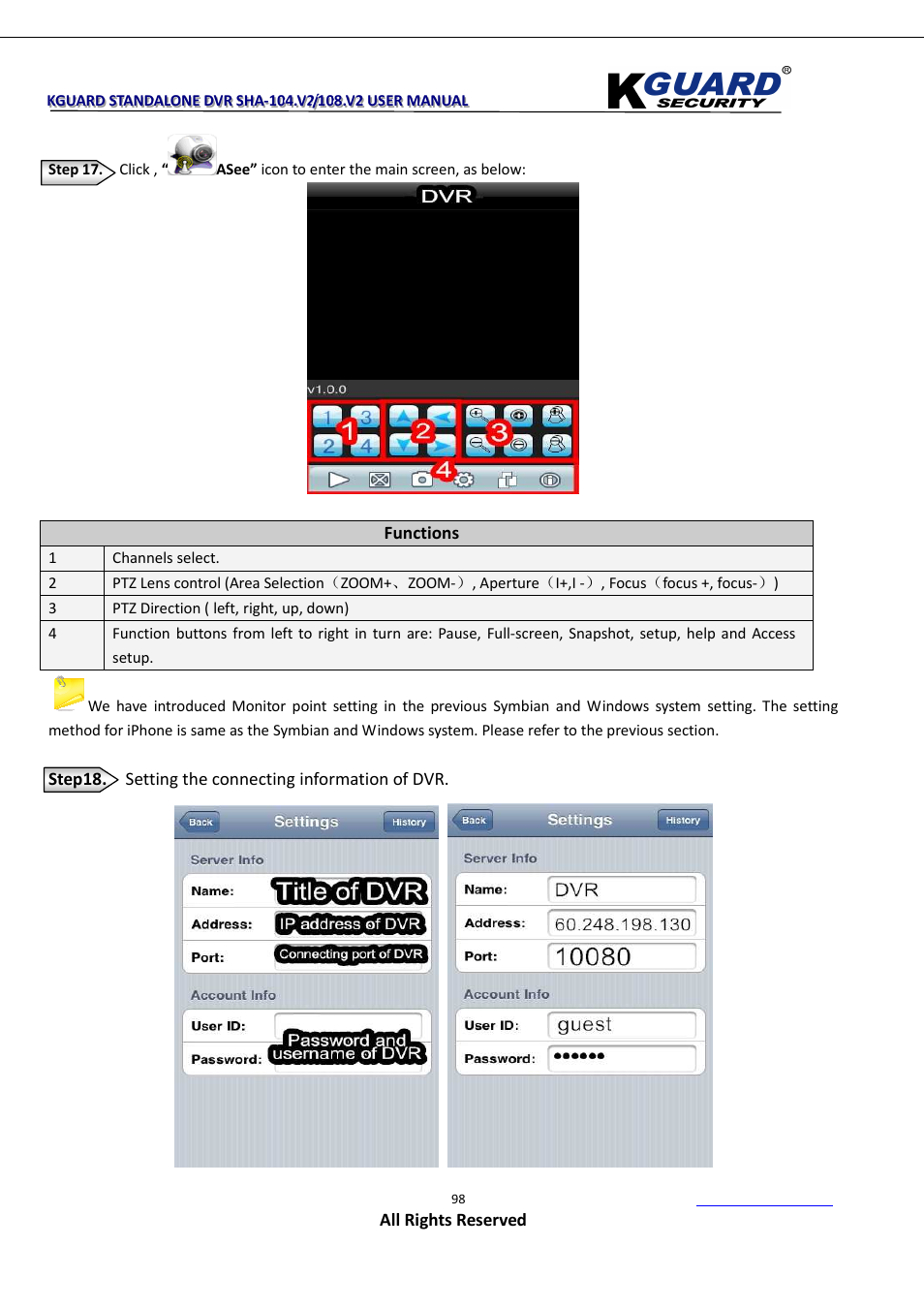 KGUARD Security SHA108.V2 User Manual | Page 102 / 147