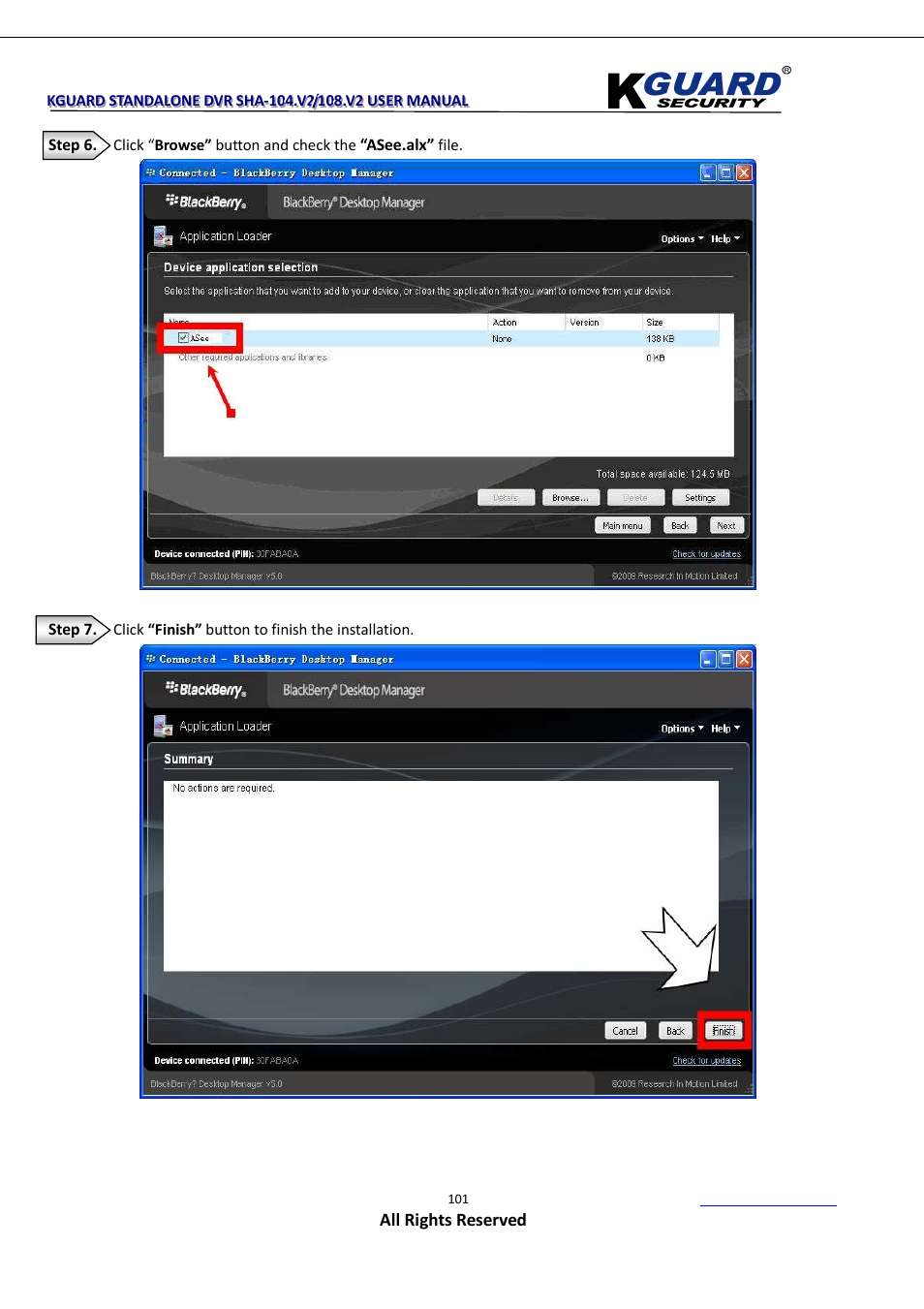 KGUARD Security SHA108.V2 User Manual | Page 105 / 147