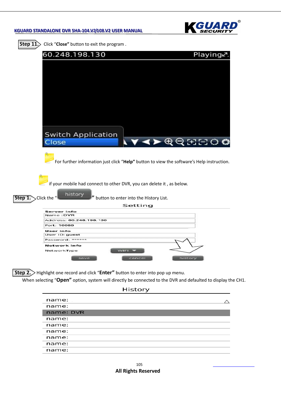 KGUARD Security SHA108.V2 User Manual | Page 109 / 147