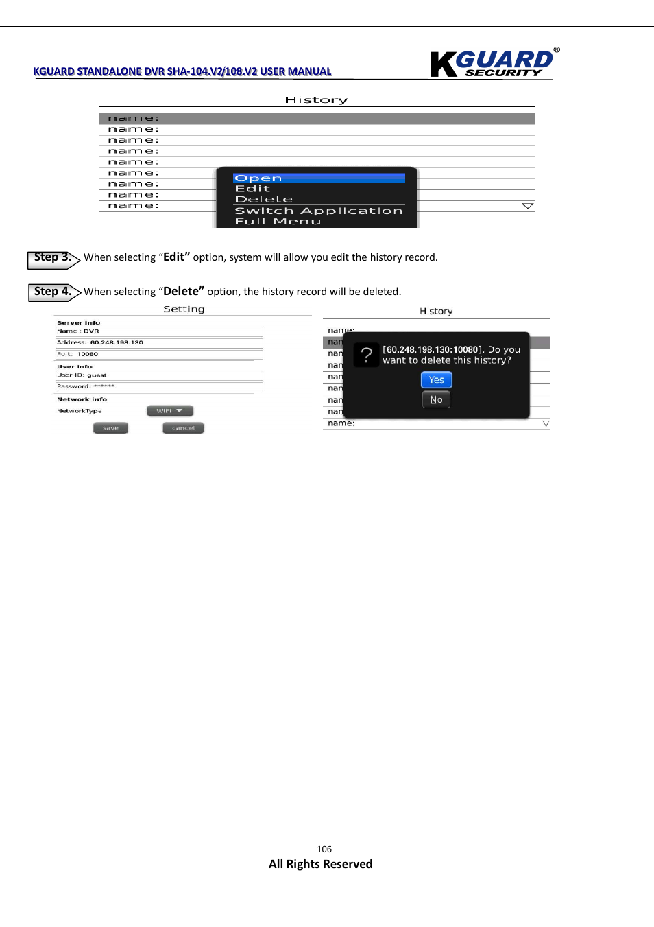 KGUARD Security SHA108.V2 User Manual | Page 110 / 147