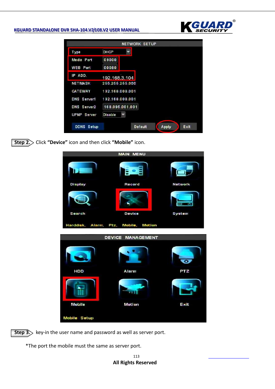 KGUARD Security SHA108.V2 User Manual | Page 117 / 147