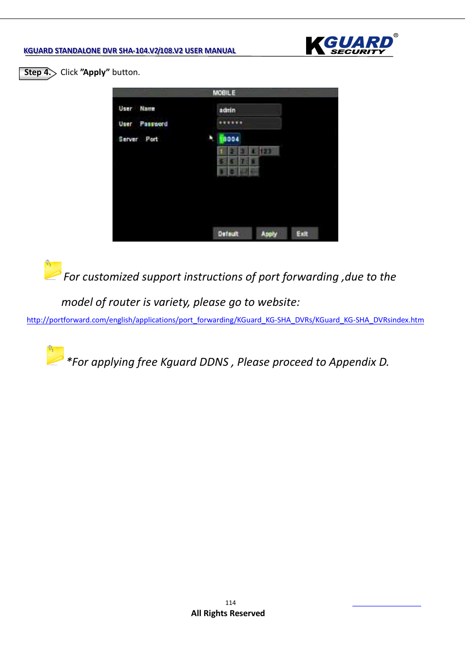 KGUARD Security SHA108.V2 User Manual | Page 118 / 147