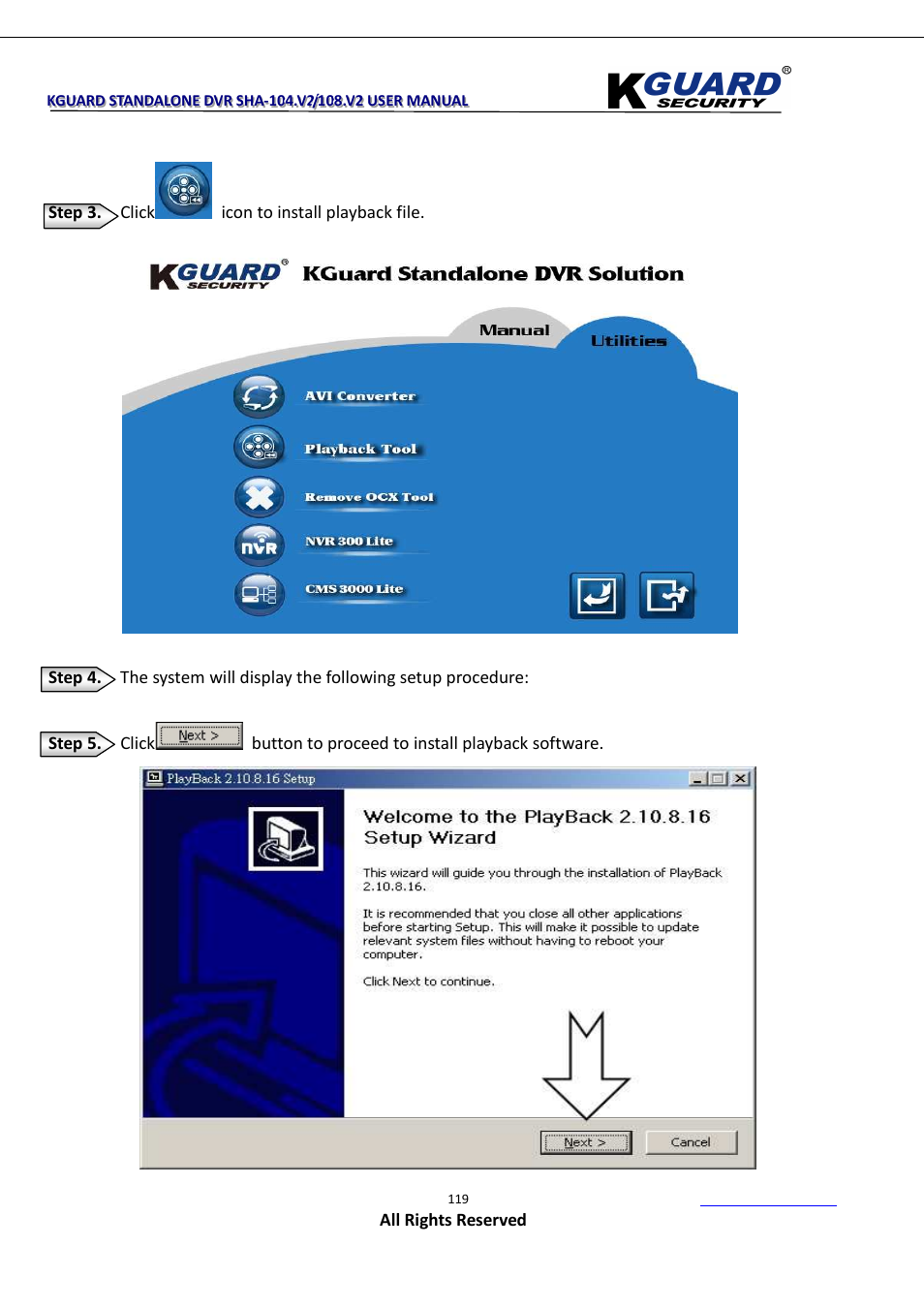 KGUARD Security SHA108.V2 User Manual | Page 123 / 147
