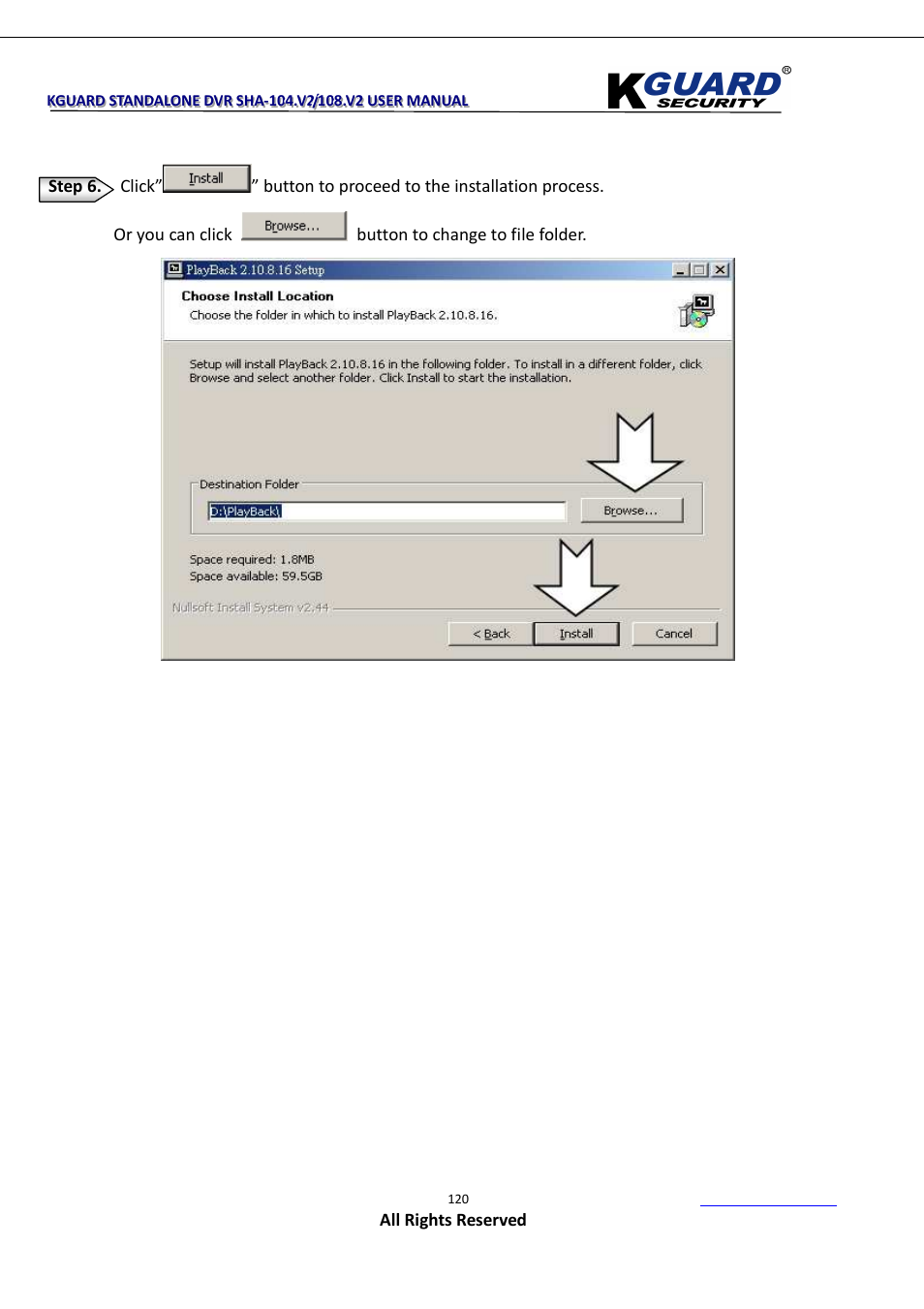 KGUARD Security SHA108.V2 User Manual | Page 124 / 147