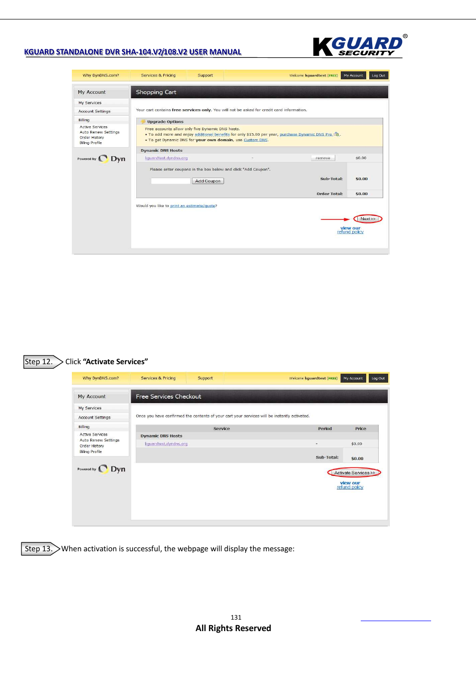 KGUARD Security SHA108.V2 User Manual | Page 135 / 147