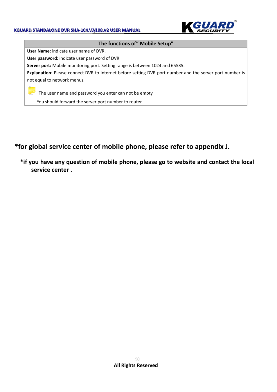 KGUARD Security SHA108.V2 User Manual | Page 54 / 147
