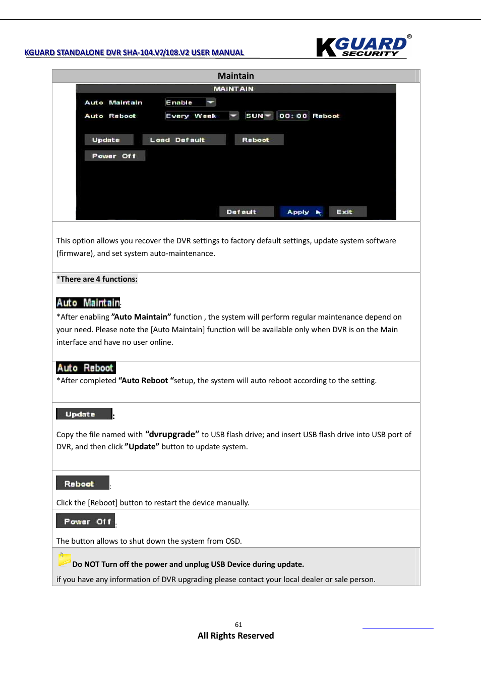 KGUARD Security SHA108.V2 User Manual | Page 65 / 147