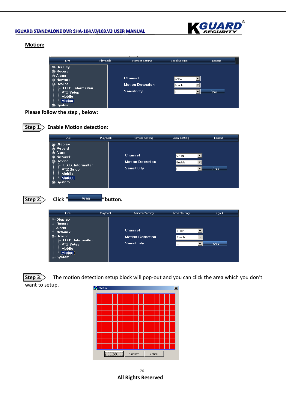 KGUARD Security SHA108.V2 User Manual | Page 80 / 147