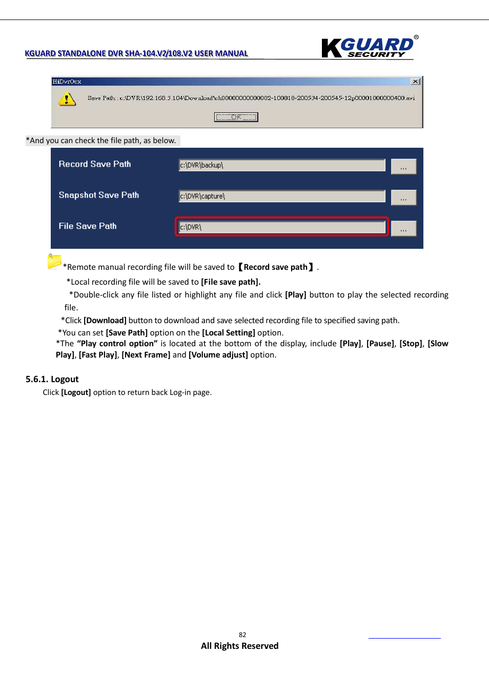 KGUARD Security SHA108.V2 User Manual | Page 86 / 147